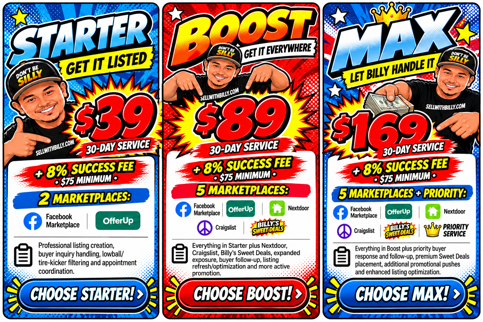 STARTER pricing card artwork