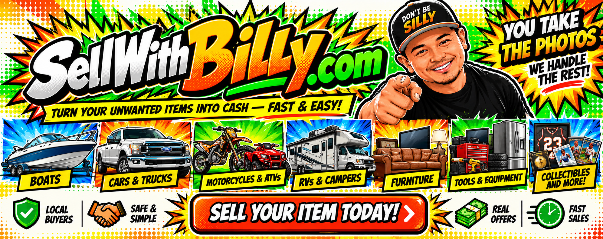 SellWithBilly.com — turn your unwanted items into cash fast and easy